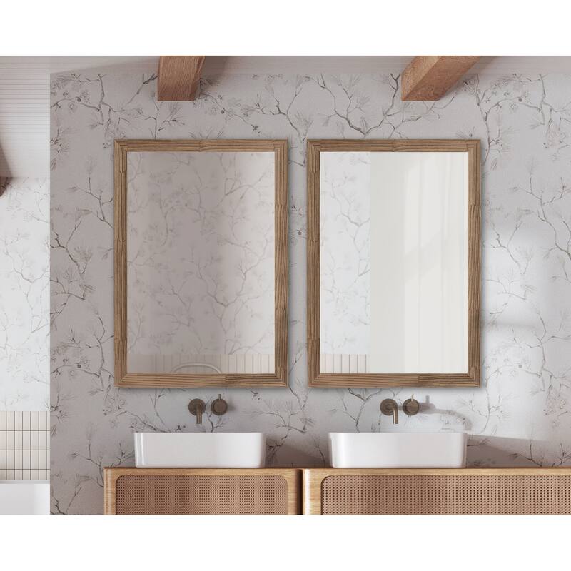 Kate and Laurel Travon Rectangle Bathroom Wall Mirror