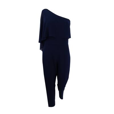 Vince Camuto Women's One-Shoulder Capelet Jumpsuit