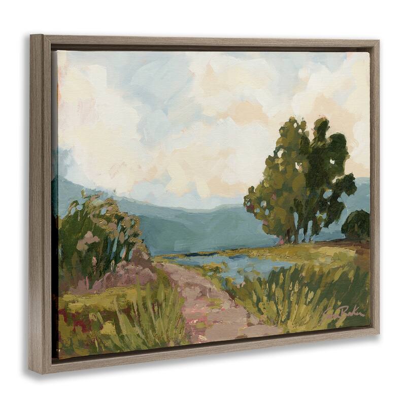 Stupell Path to Distant Countryside Framed Floater Canvas Wall Art Design By Sara Baker