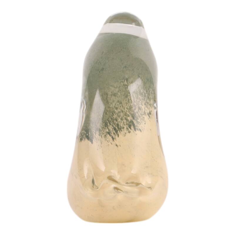 Artistic Glass Bird Statue with Hollow Center - Green