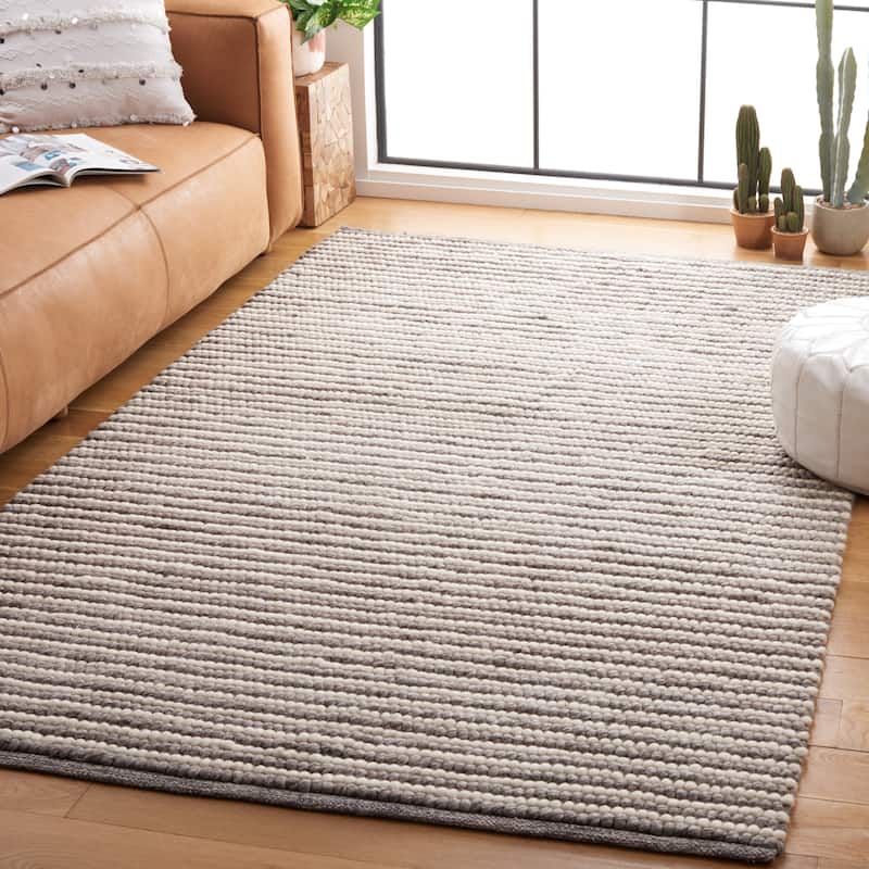 SAFAVIEH Handmade Natura Courtney Wool Rug - 6' x 9' - Ivory/Dark Brown