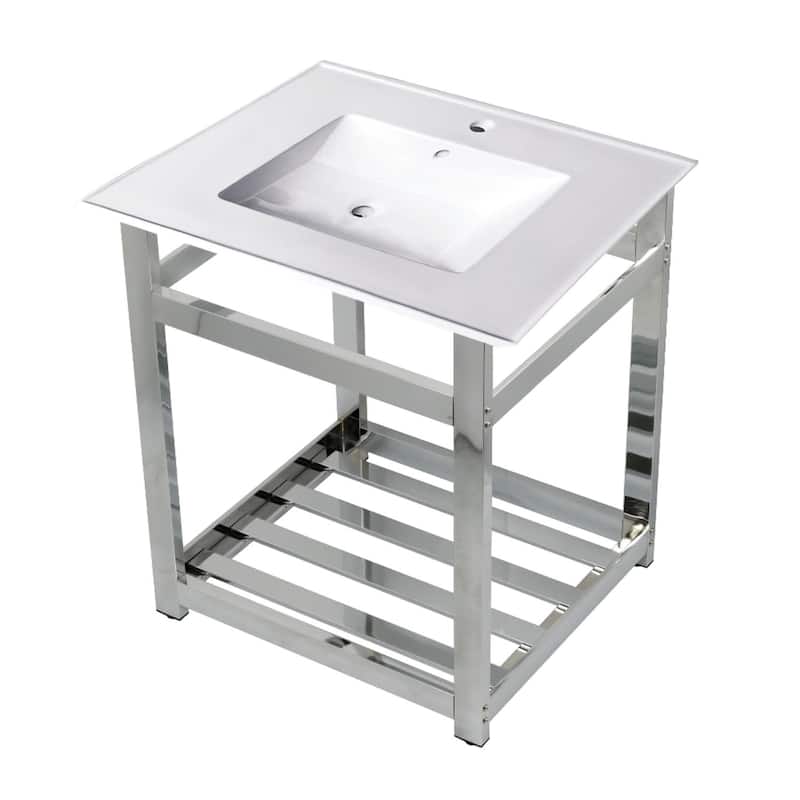 Kingston Brass 25" Wide Ceramic Console Sink