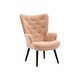 preview thumbnail 36 of 62, Fabric Upholstered Tufted Wingback Living Room Chair With Wooden Legs