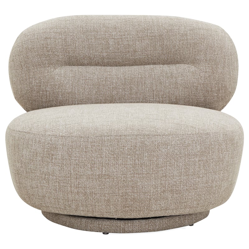 SAFAVIEH Couture Oliviangela Swivel Upholstered Lounge Chair - 35"W x 33"D x 28"H