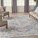 preview thumbnail 31 of 104, Nourison Astra Machine Washable Distressed Medallion Area Rug 7' x 10' - Gray/Blue