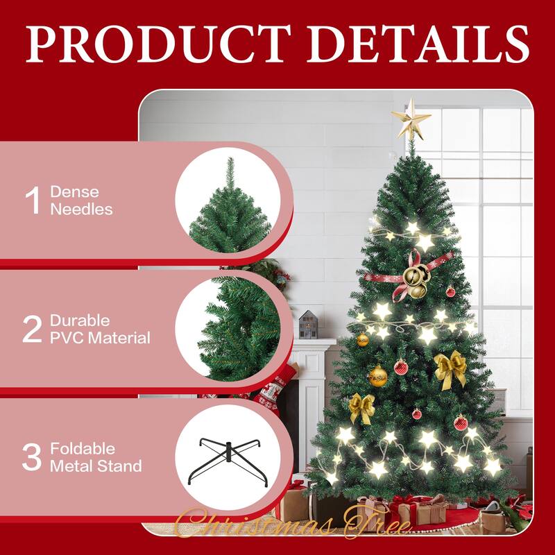Artificial Christmas Trees With Foldable Metal Stand (6 / 7.5 / 9 ft.)