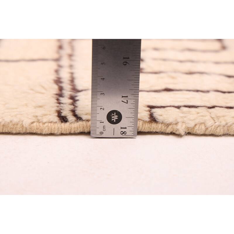 ECARPETGALLERY Hand-knotted Pak Finest Marrakesh Cream Wool Rug - 2'8 x 13'0