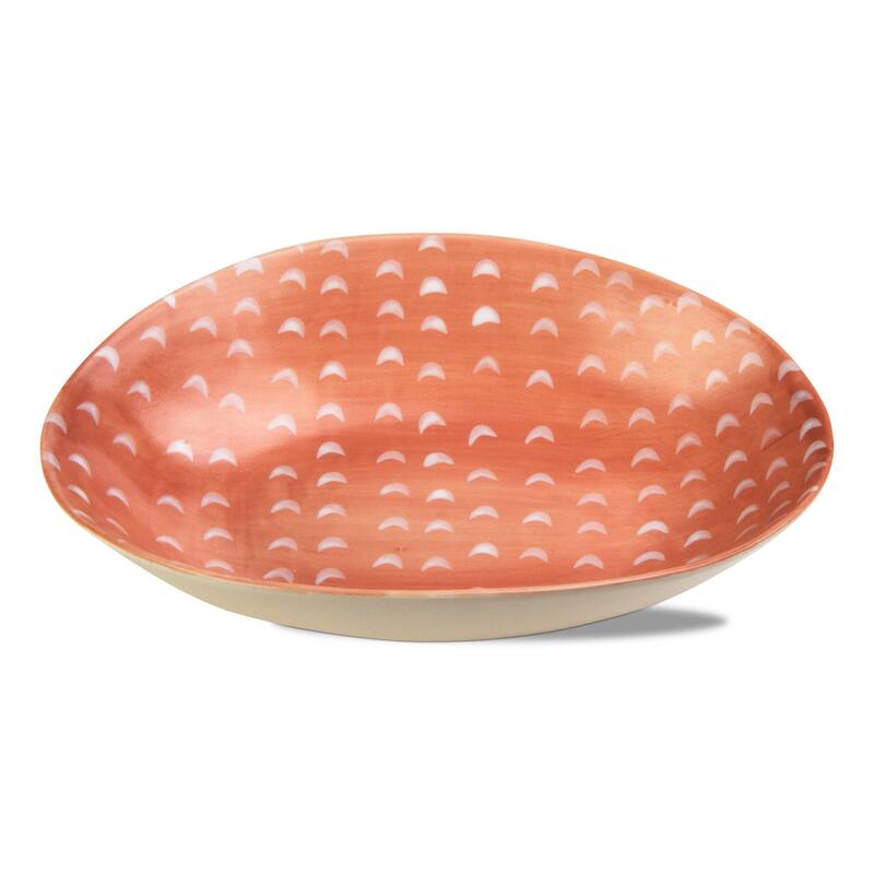 Endls Summer Blush Ceramic Serving Bowl Small 20oz Dishwasher Safe 2.1in H x 9.25in L x 6.7in W Perfect for Summer Decor
