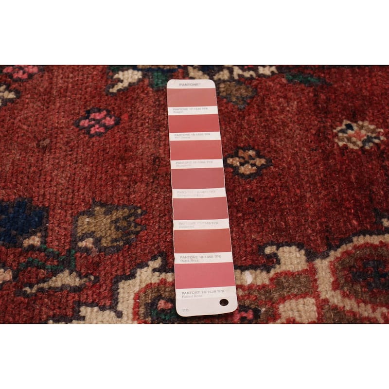 ECARPETGALLERY Hand-knotted Andelz Red Wool Rug - 3'5 x 9'5