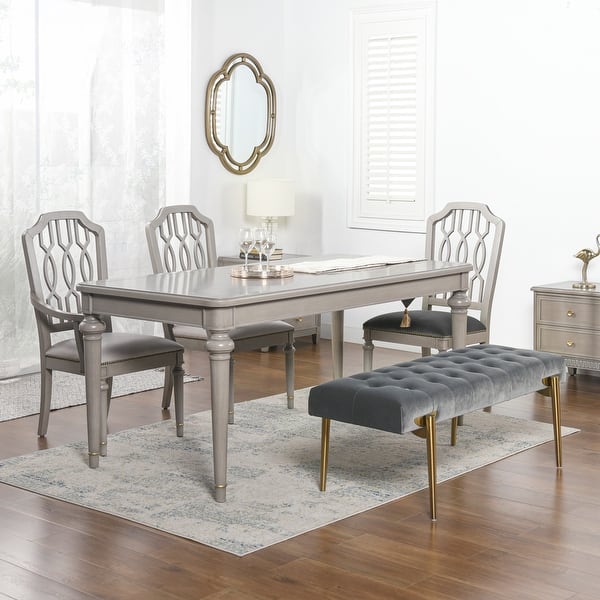 Jennifer Taylor Home Dauphin 71 Rectangular 6 Seater Dining Table Overstock 32162277