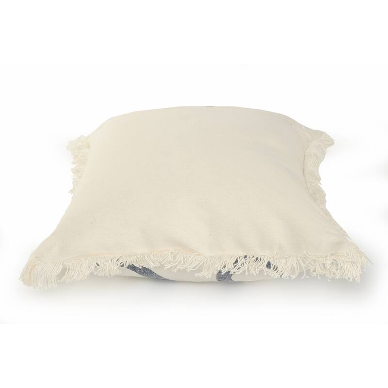 Porch & Den Cobre Octopus Fringe Coastal Throw Pillow