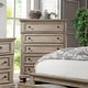 preview thumbnail 4 of 10, Nahkohe Transitional Grey Wood 3-Piece Storage Sleigh Bedroom Set with USB by Furniture of America