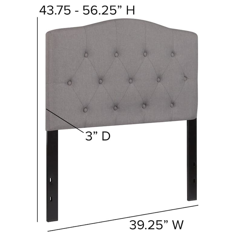 Arched Button Tufted Upholstered Headboard