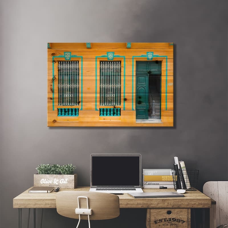 Havana Orange Façade Print On Wood by Philippe Hugonnard - Multi-Color