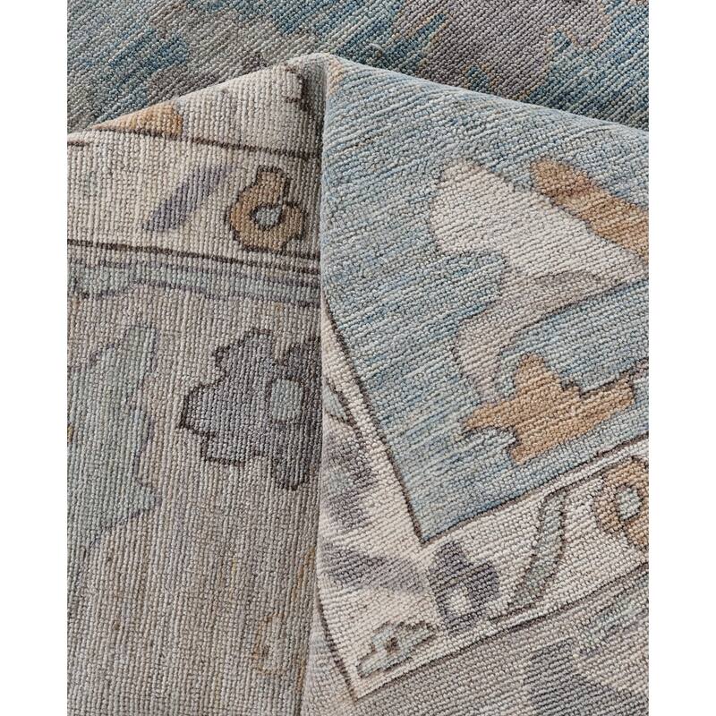 Oushak One-of-a-Kind Hand-Knotted Area Rug - Blue - 9' 2" x 12' 0"
