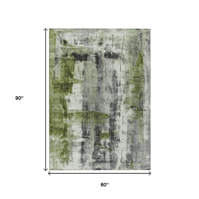 HomeRoots Abstract Transitional Rectangle Outdoor Rug
