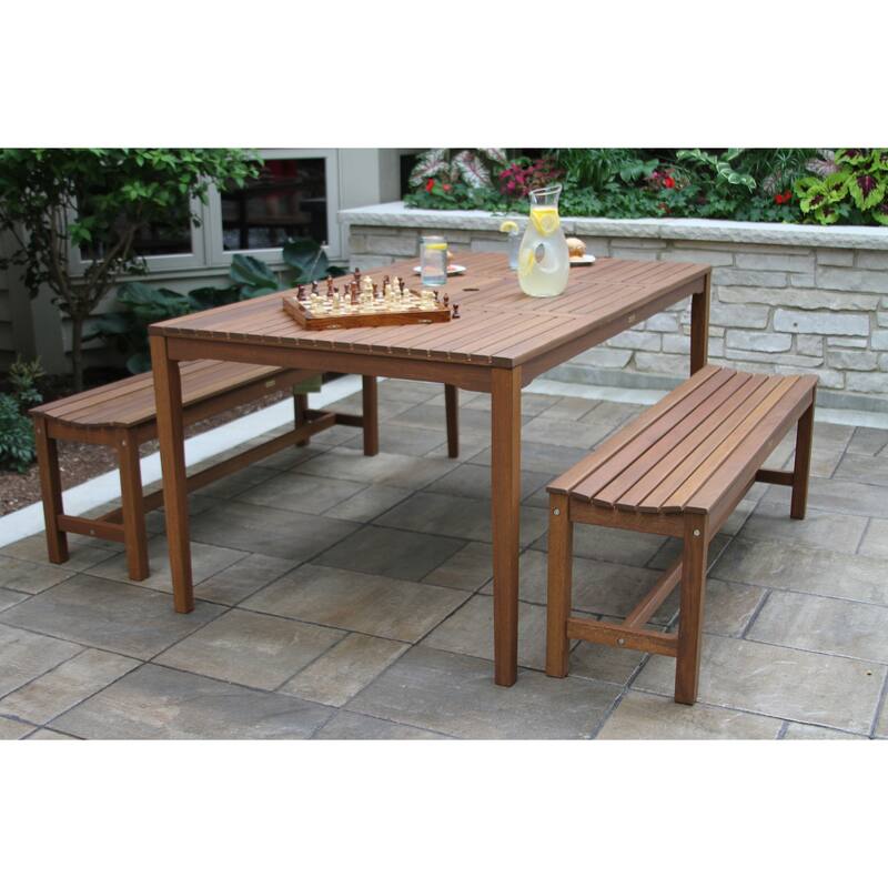 Eilaf Eucalyptus 3-Person Backless Bench - N/A