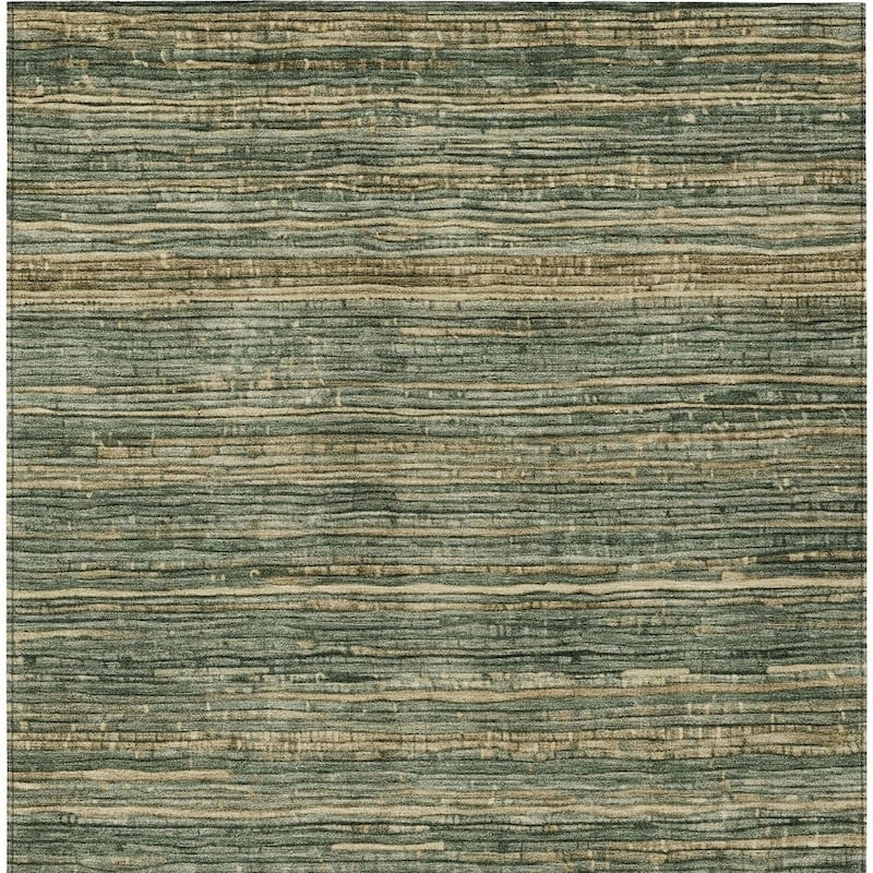 HomeRoots Striped Transitional Rectangle Outdoor Rug
