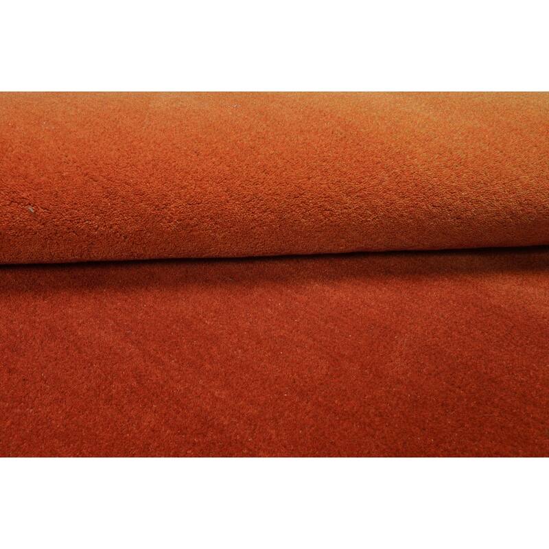 Multi Color Coral Ombre Designer Wool Rug for Modern Interiors