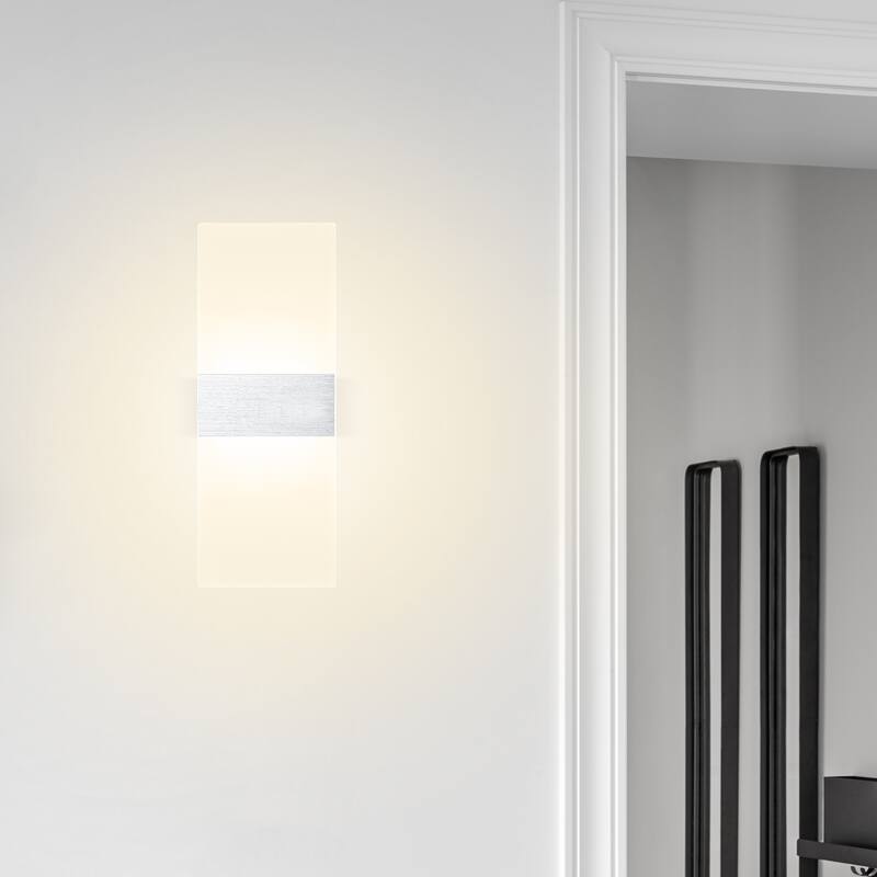 2-Light Brush Aluminium Wallchiere Sconce Light Set of 2