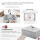 preview thumbnail 7 of 10, Undermount 28" Single Bowl Stainless Steel 16G Kitchen Sink S-306XG - 28" x 18" x 10"