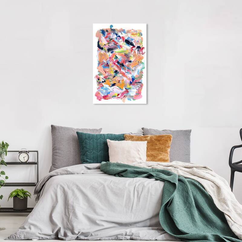 Wynwood Studio Abstract Fruit Blending White and Modern & Contemporary Wall Art Canvas Print - 36 x 24