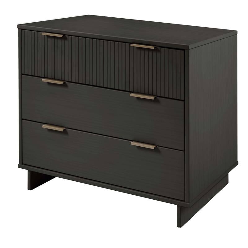 Manhattan Comfort 3-Piece Granville Modern Solid Wood Dresser Chest and Nighstand Set.