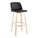 Option Black Faux Leather/Round Chrome Footrest
