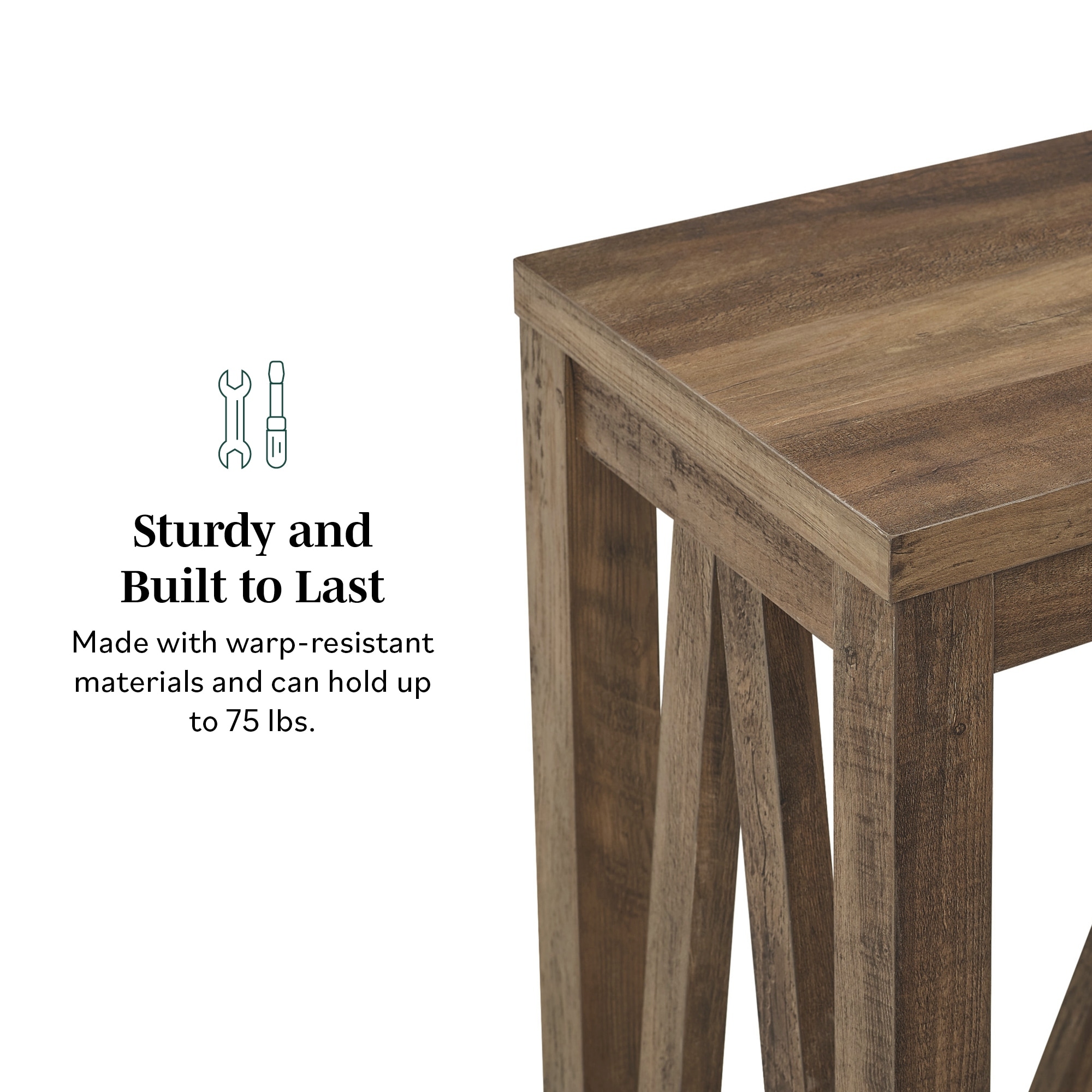 Walker Edison Paradise Hill A-Frame Entry Table - Overstock - 21234833