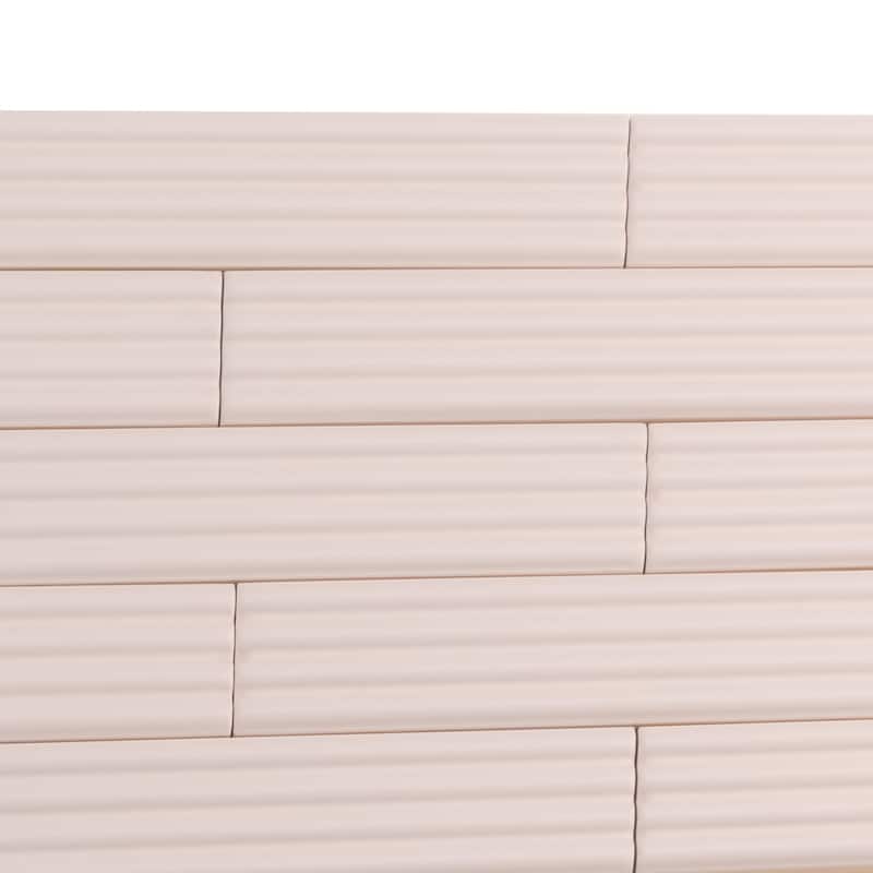 Apollo tile 2" x 8" Arte Matte Pink Ceramic Tile (4.1 sq ft/case) - 38 Pack
