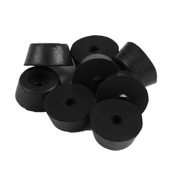 Unique Bargains 8 Pcs Antislip Rubber Round 25mm x 12mm Chair Foot Cover Table Furniture Leg Protector Balck