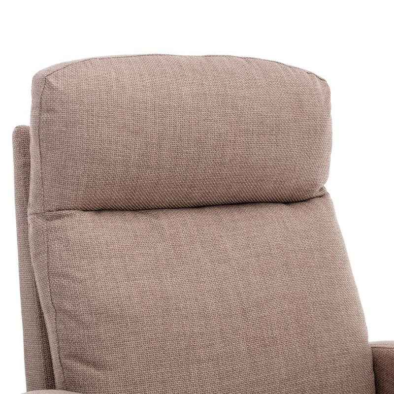 Modern Linen Upholstered Rocking Chair, Living Room Lounge Arm Chair