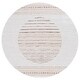 preview thumbnail 22 of 24, SAFAVIEH Alamo Centa Modern Rustic Rug 6'7" Round - Ivory/Brown - Round