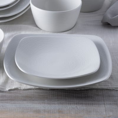 Noritake Colorscapes Swirl 16-Piece Square Dinnerware Set, Service For 4