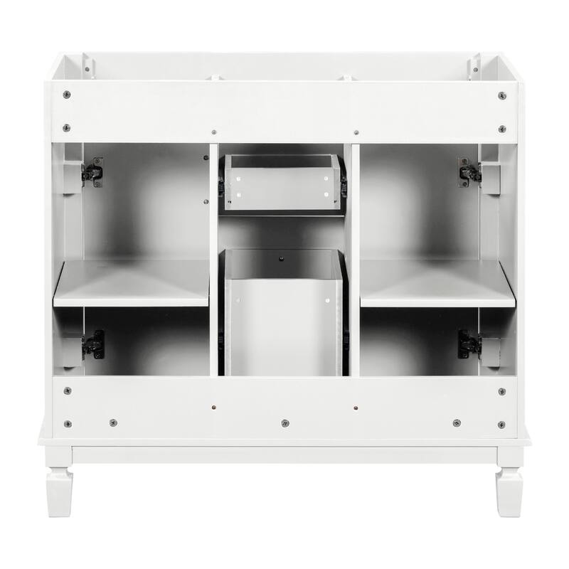 GDFStudio - Arborton Modern Freestanding Bathroom Vanity with 2 Storage Drawers and Soft-Closing Doors (Cabinet only) - 36.3'W