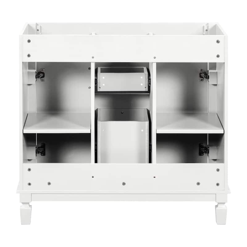 Roomfitters 36 Inch Bathroom Vanity without Sink, Freestanding Cabinet with 2 Soft Closing Doors and 2 Drawers