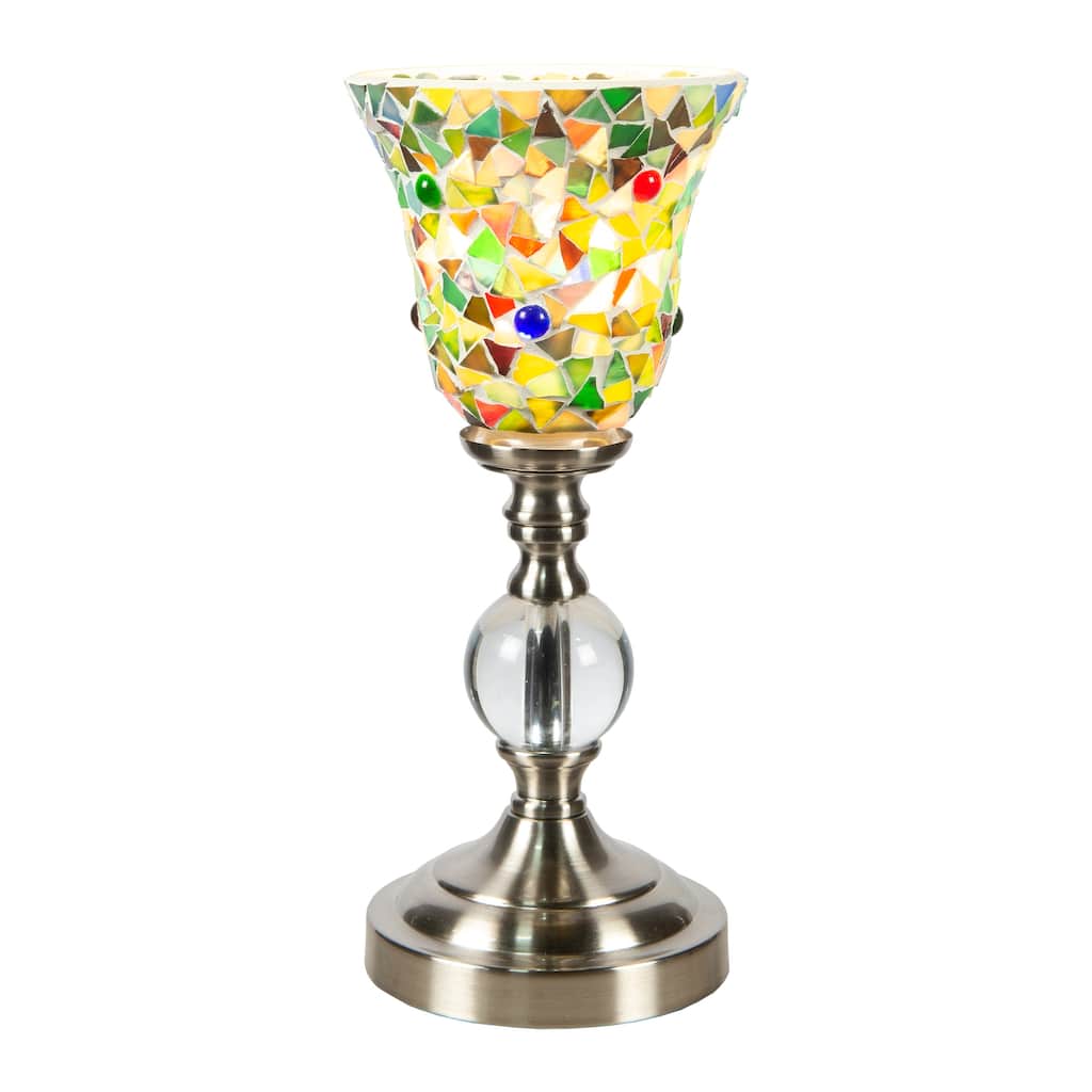12.5 inches Tall Lucida Mosaic Accent Lamp - 12.5 inches Tall