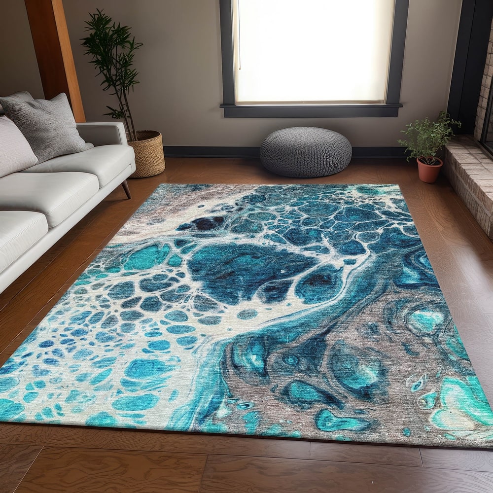 Premium Washable Super Soft Abstract Ink Mayfield Rug