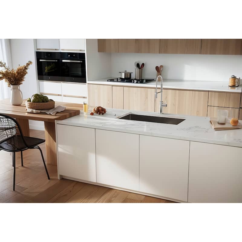 Undermount Kitchen Sink 16 Gauge Stainless Steel Single Bowl - 32 x 19 x 10 Inch Deep Basin