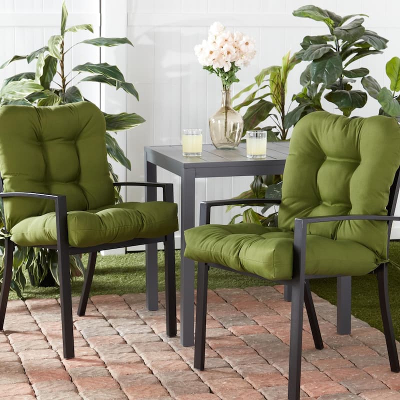 Outdoor Tufted Dining Chair Cushion (Set of 2)