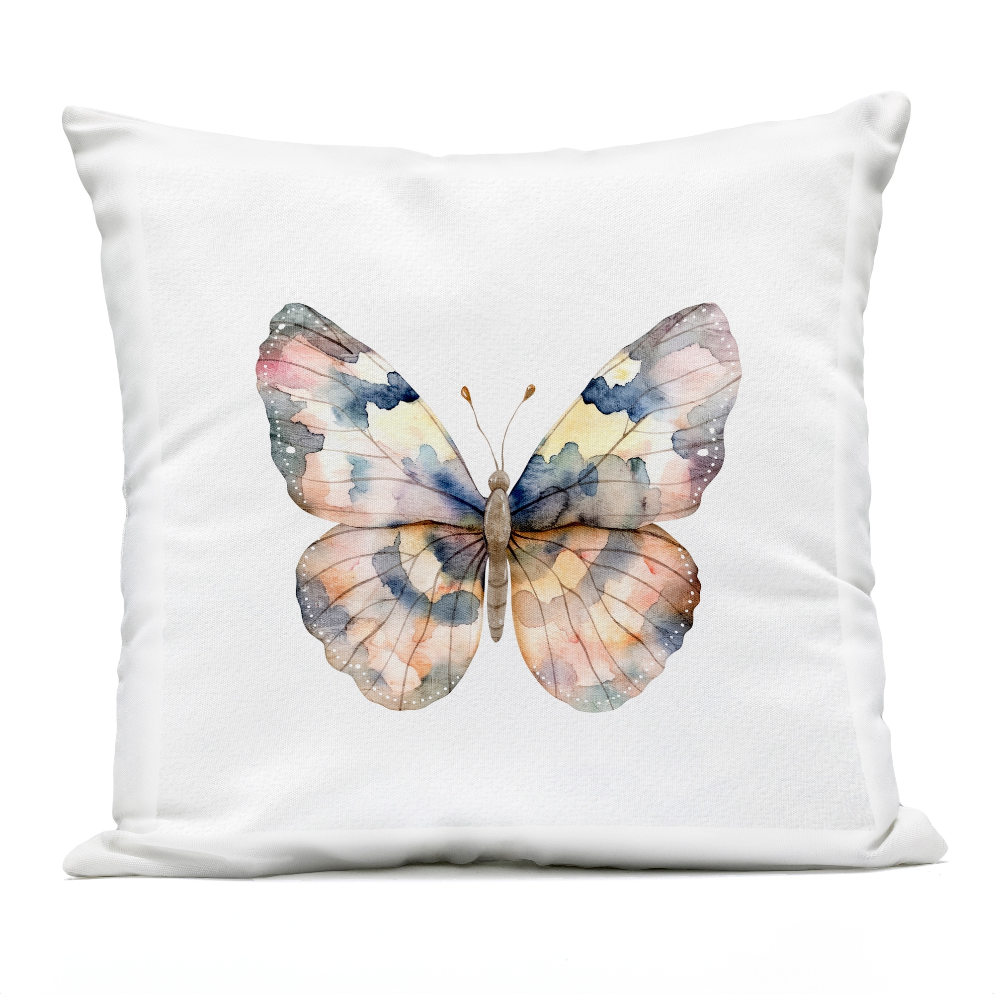 Stupell Traditional Watercolor Butterfly Printed Outdoor Throw Pillow Design by Kim Allen