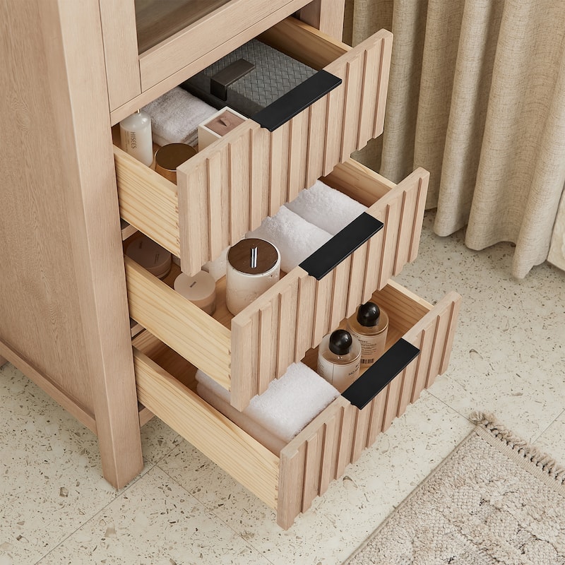 Shenzhen Solid Wood Bathroom Storage Cabinet