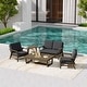 preview thumbnail 8 of 99, 5-Piece Teak Outdoor Conversation Set with Tables.