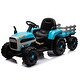 preview thumbnail 28 of 34, 12V Ride on Tractor with Trailer with 2-point Safety Belt and Remote Control Blue