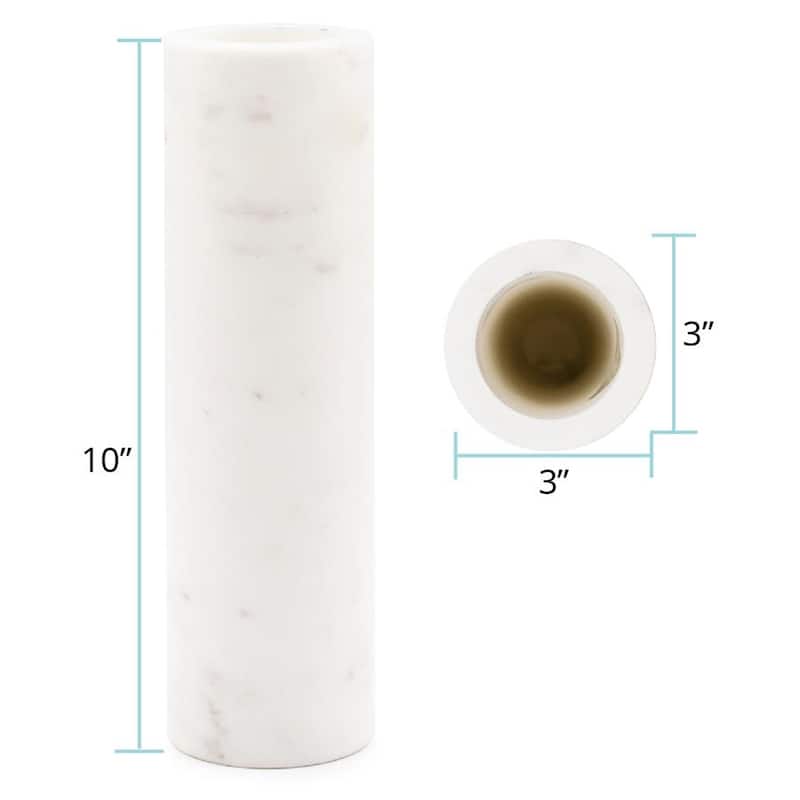 Nizzoli White Vase- Cylindrical