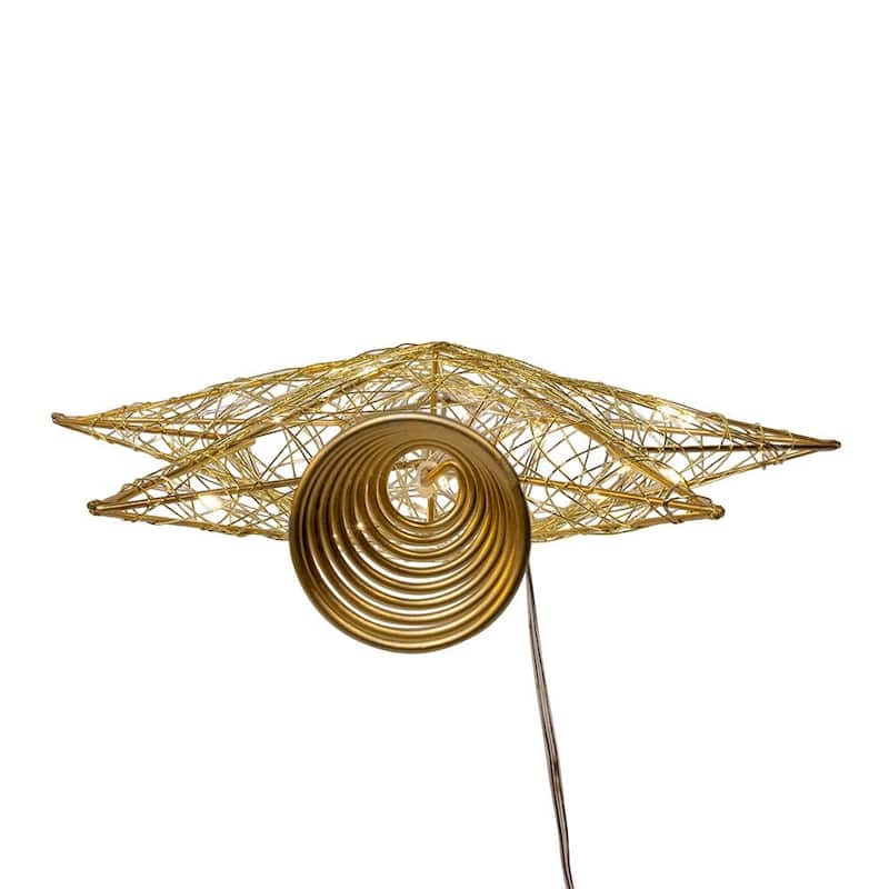 Kurt Adler 11.8-Inch Battery Operated 5-Point Metal Star Tree Topper
