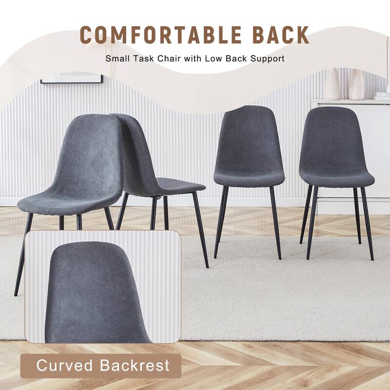 A 47.3-Inch Diameter Modern Splicing Circular Dining Table Set- Double-Layer Storage,Paired with 6 Fabric Chairs