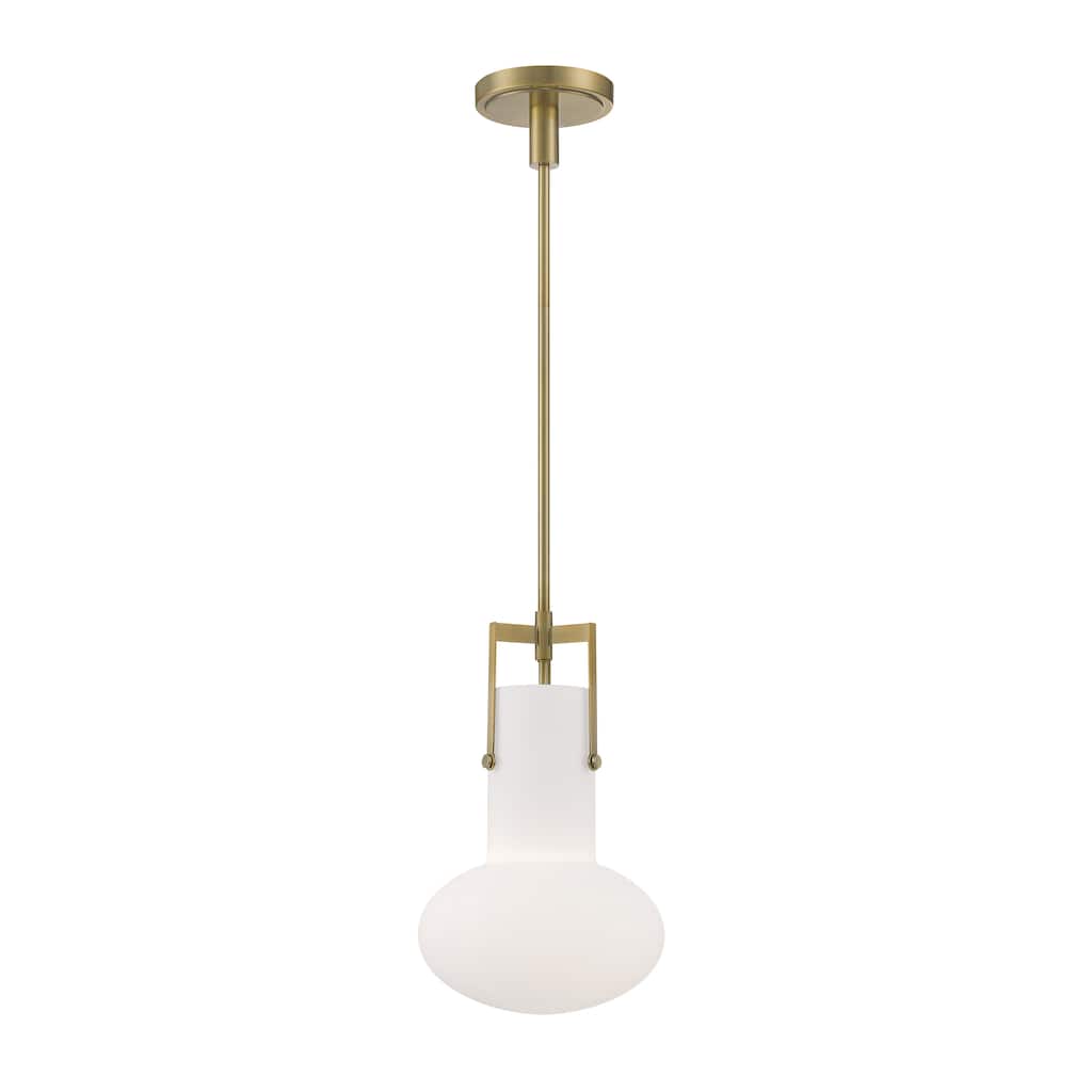 Izel 10-inch Wide 1-Light Pendant in Antique Brass