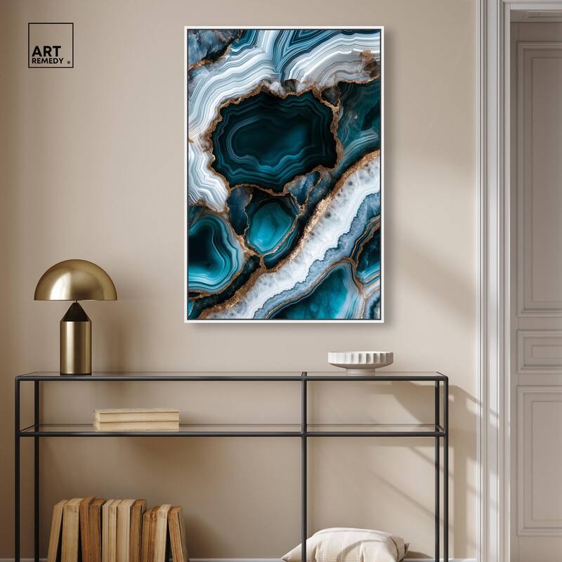 Teal Tectonic I Canvas by Art Remedy