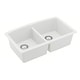preview thumbnail 22 of 58, Karran Undermount Quartz 32 in. 50/50 Double Bowl Kitchen Sink Kit